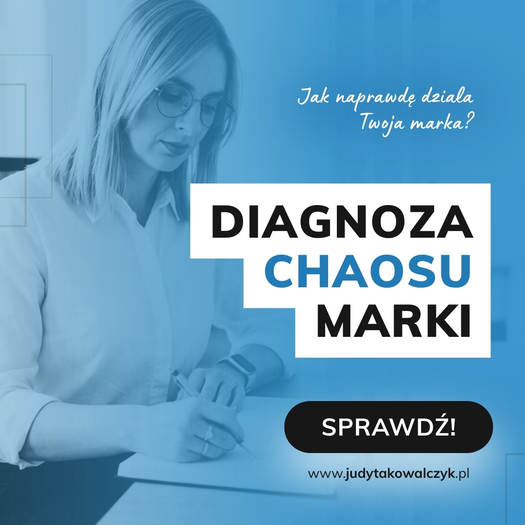 Jak naprawdę działa Twoja marka DIAGNOZA CHAOSU MARKI - Judyta Kowalczyk Brand Maintainer (JK)